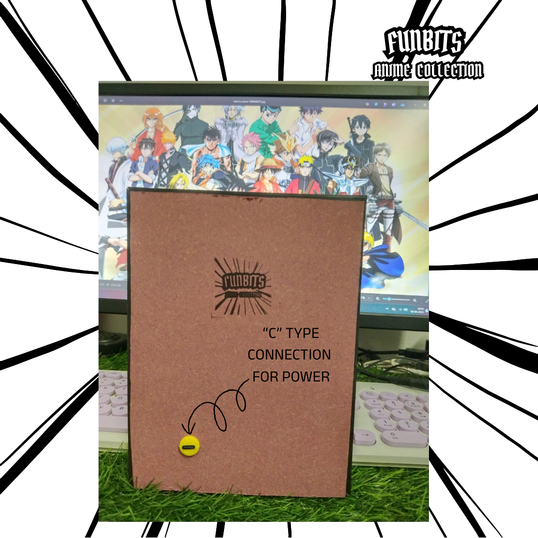 FunBits™ Custome Art Frame Night Light Table Lamp Bingkai Glow ┃5X7 ┃Type C Powered