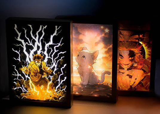 FunBits™ Custome Art Frame Night Light Table Lamp Bingkai Glow ┃5X7 ┃Type C Powered