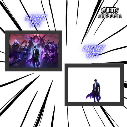 FunBits™ Solo Leveling -1 Art Frame Night Light Table Lamp Bingkai Glow ┃5X7 ┃Type C Powered
