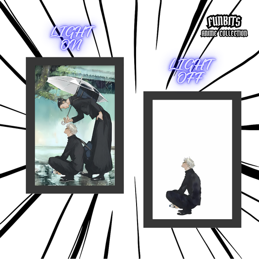 FunBits™ Gojo & Geto -01 (Jujutsu Kaisen) Art Frame Night Light Table Lamp Bingkai Glow ┃5X7 ┃Type C Powered